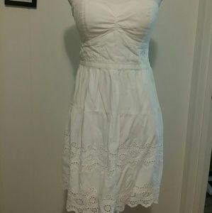 American Eagle White strapless dress